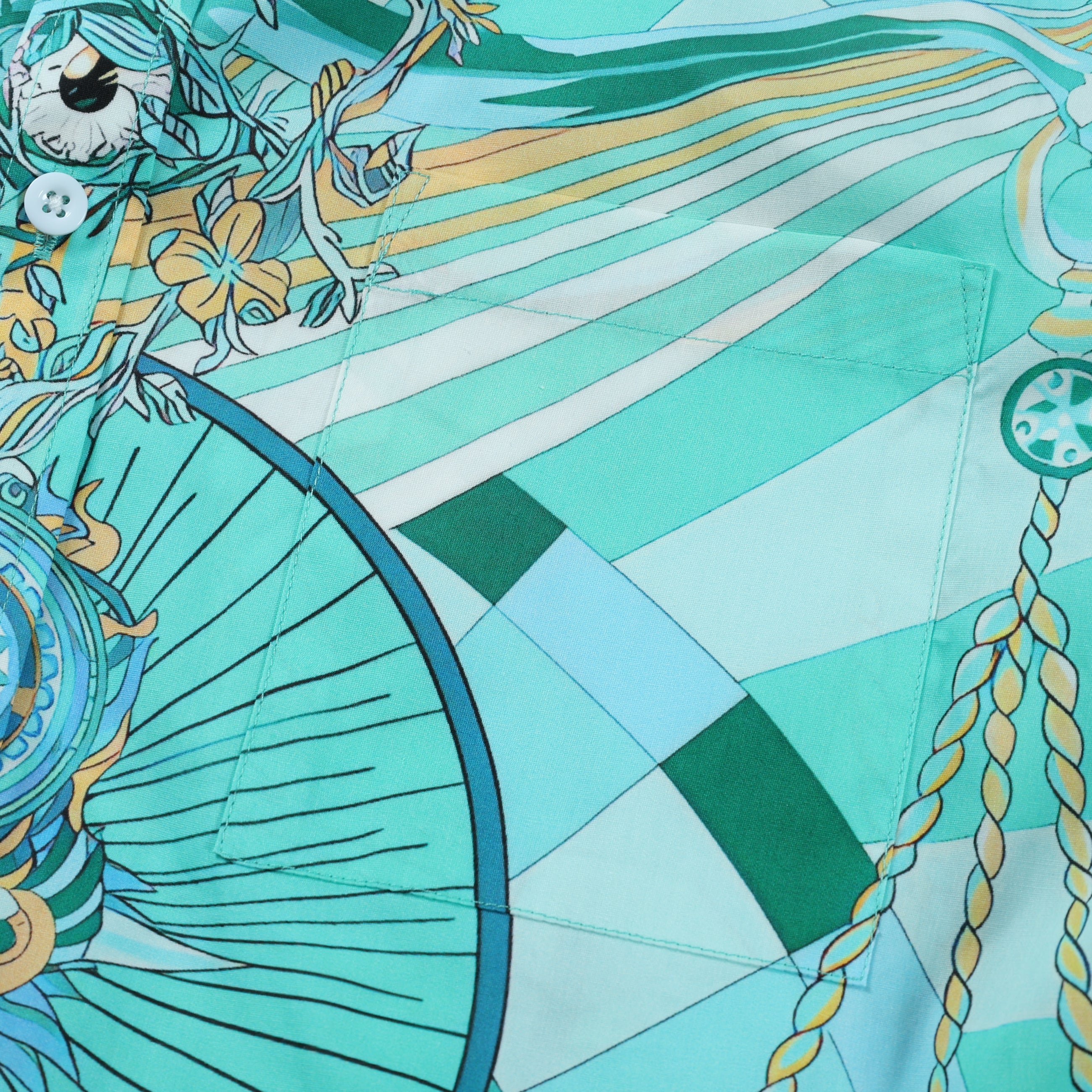 Teal Myth Button Down Shirt Jonvidesign