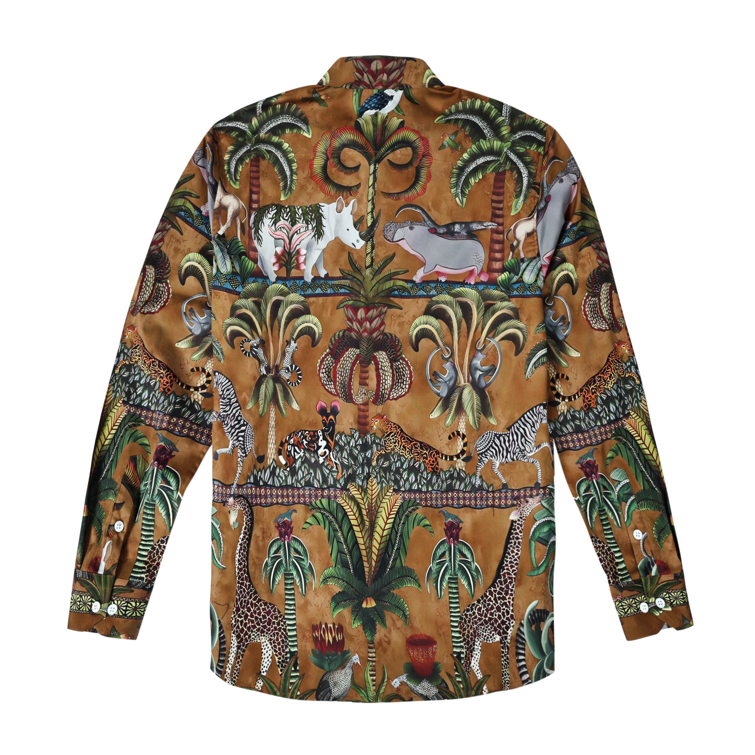 Tropical Wild Animal Print Shirt Jonvidesign