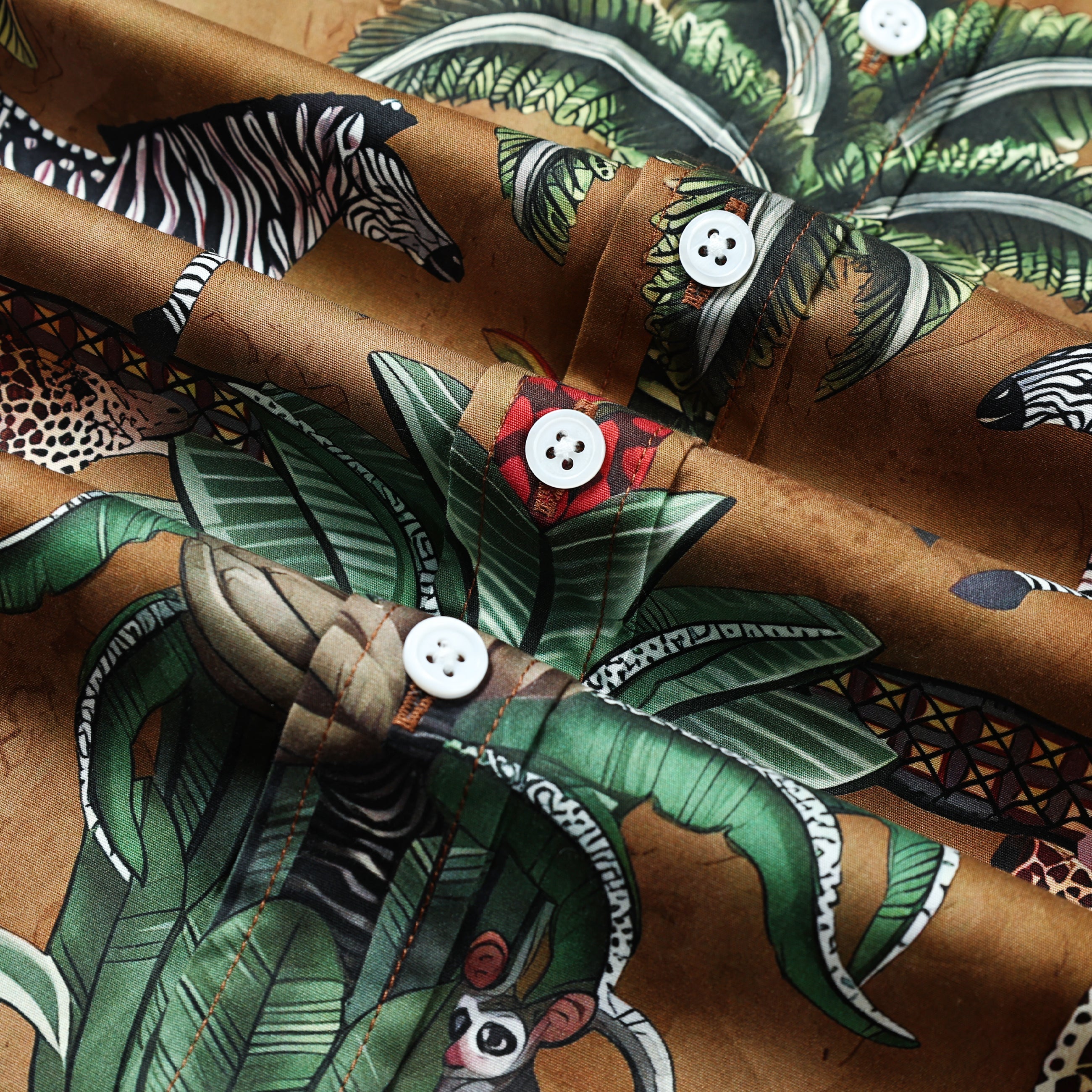 Tropical Wild Animal Print Shirt Jonvidesign