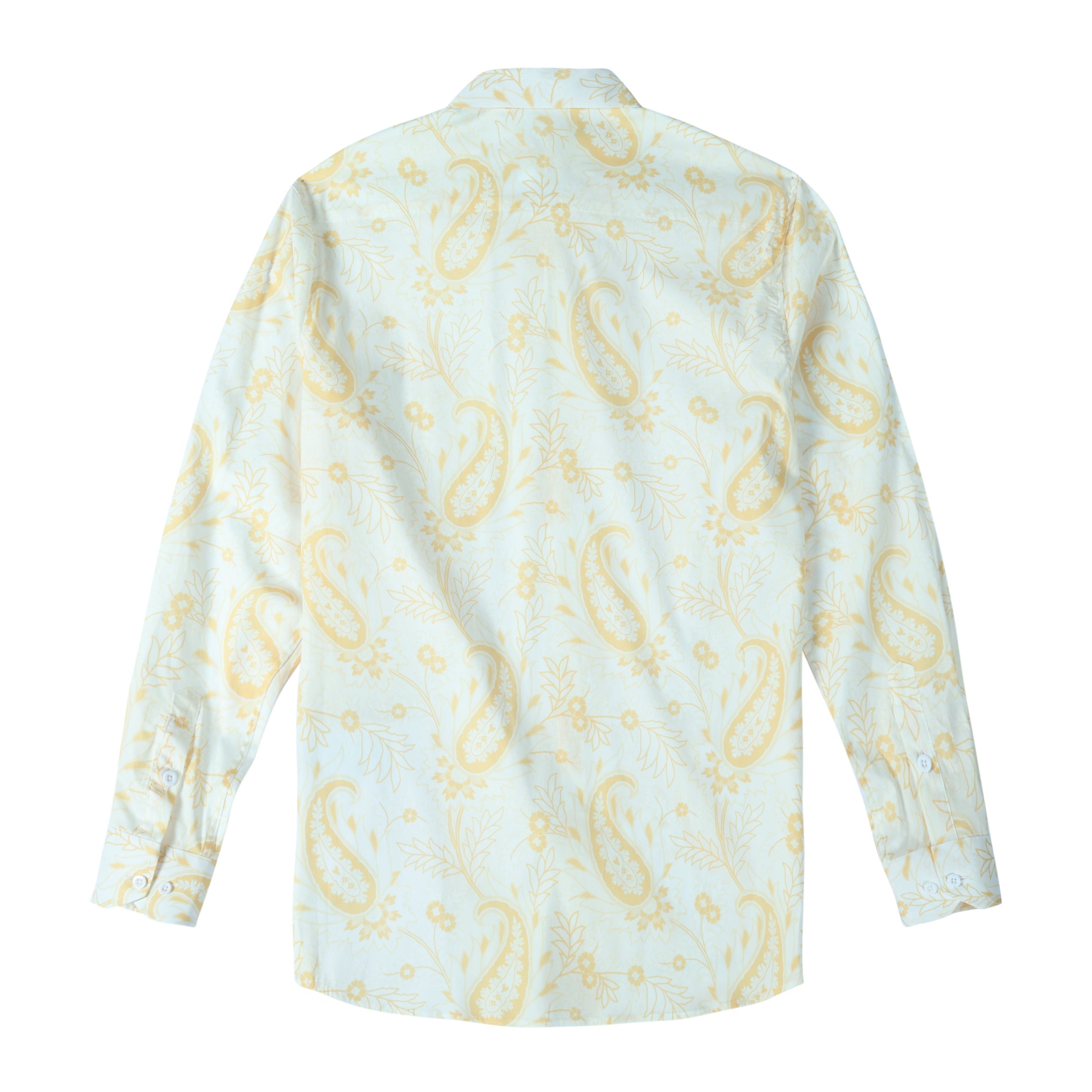 Yellow Paisley Button Down Shirt Jonvidesign