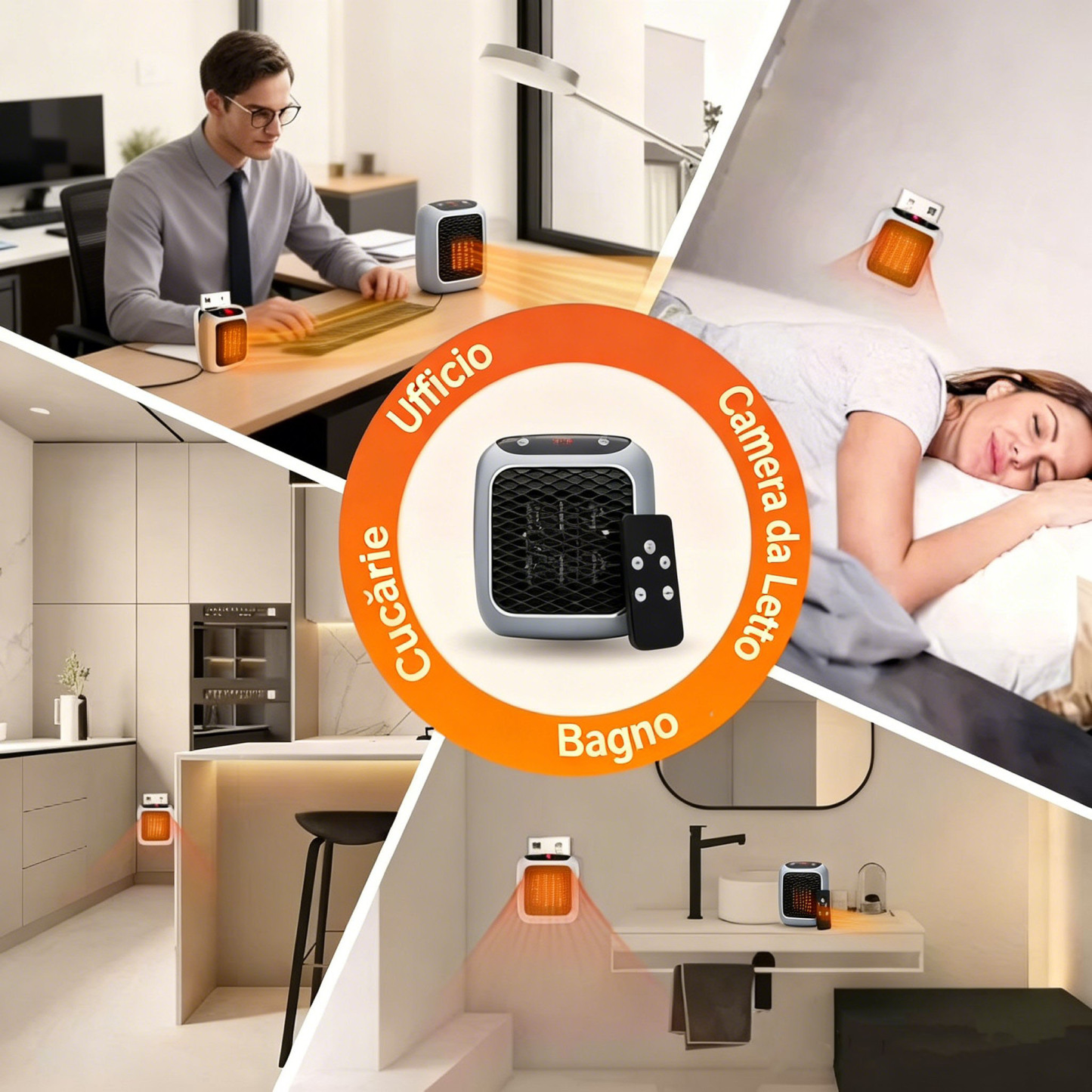 Mini riscaldatore ad alta tecnologia 2026: si riscalda rapidamente ed è adatto per l'uso in casa, in bagno, a parete e in ufficio.