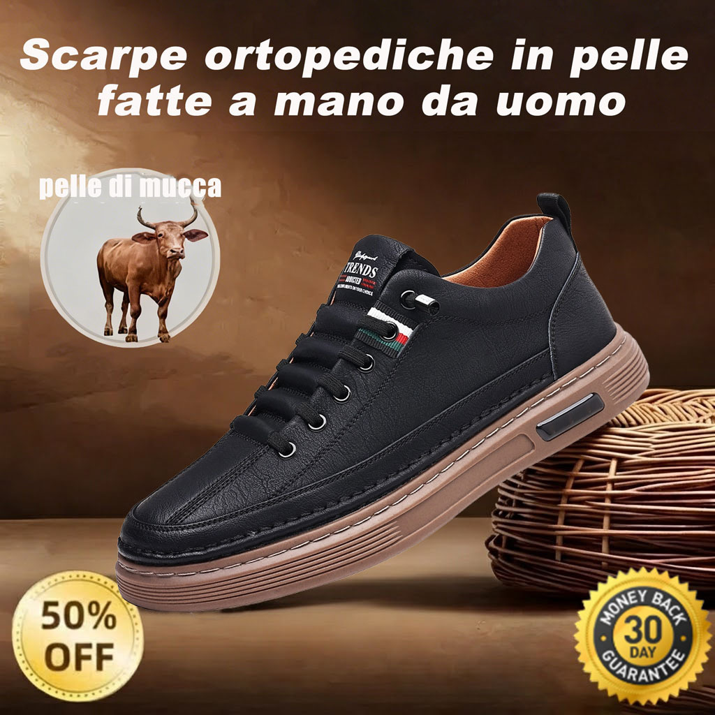🎁Ultimo giorno per il 50% di sconto! Non perdete l'occasione! 🐂 Scarpe da uomo in pelle cucite a mano👞 Gamma completa di taglie, realizzate su misura ✅ Calde, comode, impermeabili e antiscivolo