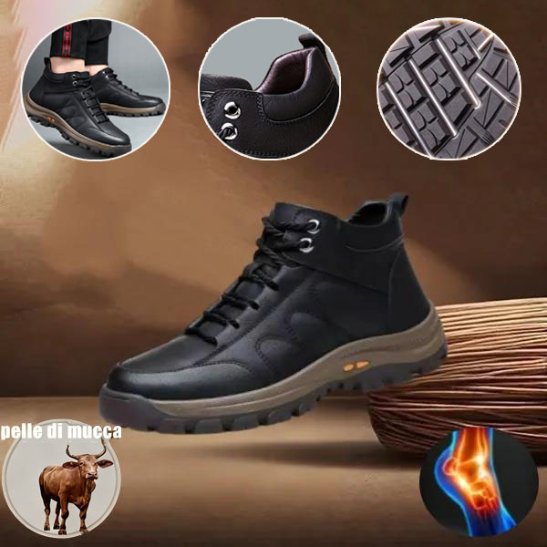 🎁Ultimo giorno per usufruire di uno sconto del 50%, non lasciartelo sfuggire! ⏰Realizzato in pelle di vitello australiana 🐂Supporto per il piede: allevia il dolore ✅Impermeabile e antiscivolo, comodo da indossare.