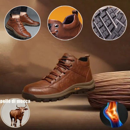 🎁Ultimo giorno per usufruire di uno sconto del 50%, non lasciartelo sfuggire! ⏰Realizzato in pelle di vitello australiana 🐂Supporto per il piede: allevia il dolore ✅Impermeabile e antiscivolo, comodo da indossare.