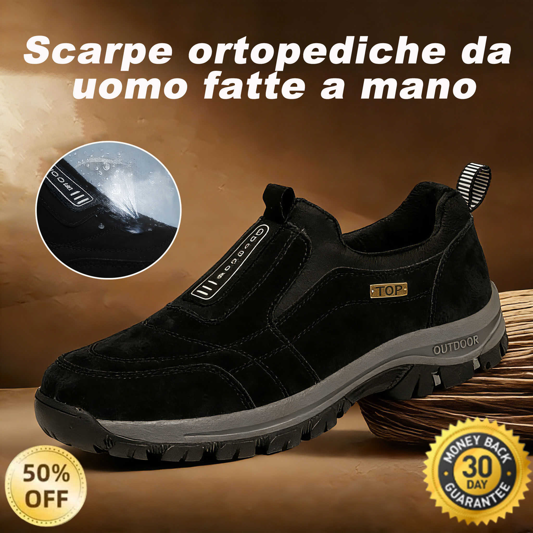 🎁Ultimo giorno per usufruire dello sconto del 50%, non perderlo! ⏰Allevia il dolore ai piedi e la fascite - Scarpe ortopediche impermeabili e antiscivolo🔴