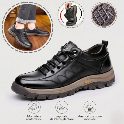 🐂 Scarpe da uomo in pelle di vitello cucite a mano 👞 Disponibili in tutte le taglie, facili da indossare e togliere ✅ Calde, comode, impermeabili e antiscivolo