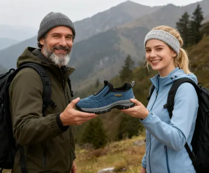 ✅Scarpe in pelle scamosciata di alta qualità🦶Alleviano il dolore e la fascite ai piedi - Impermeabili e antiscivolo🔴Scarpe ortopediche