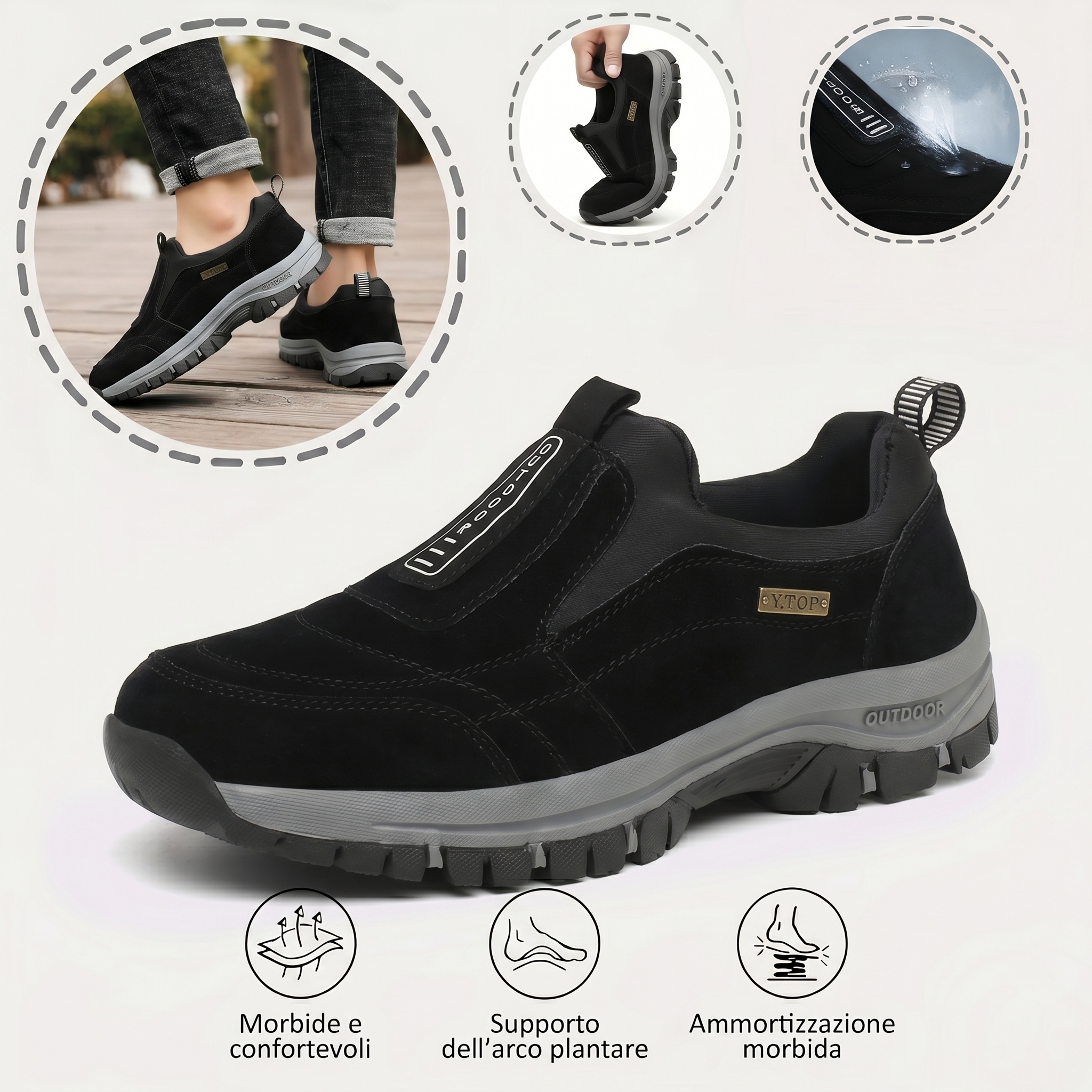 🎁Ultimo giorno per usufruire dello sconto del 50%, non perderlo! ⏰Allevia il dolore ai piedi e la fascite - Scarpe ortopediche impermeabili e antiscivolo🔴