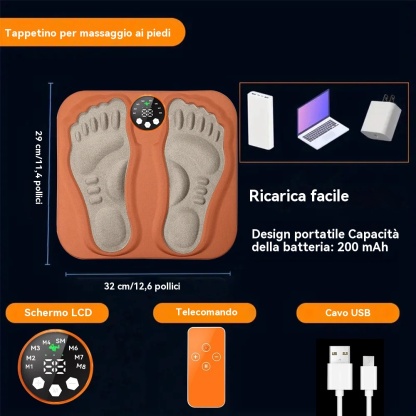 Tappetino per massaggio plantare microcorrente: attiva la circolazione sanguigna in tutto il corpo in 3 minuti