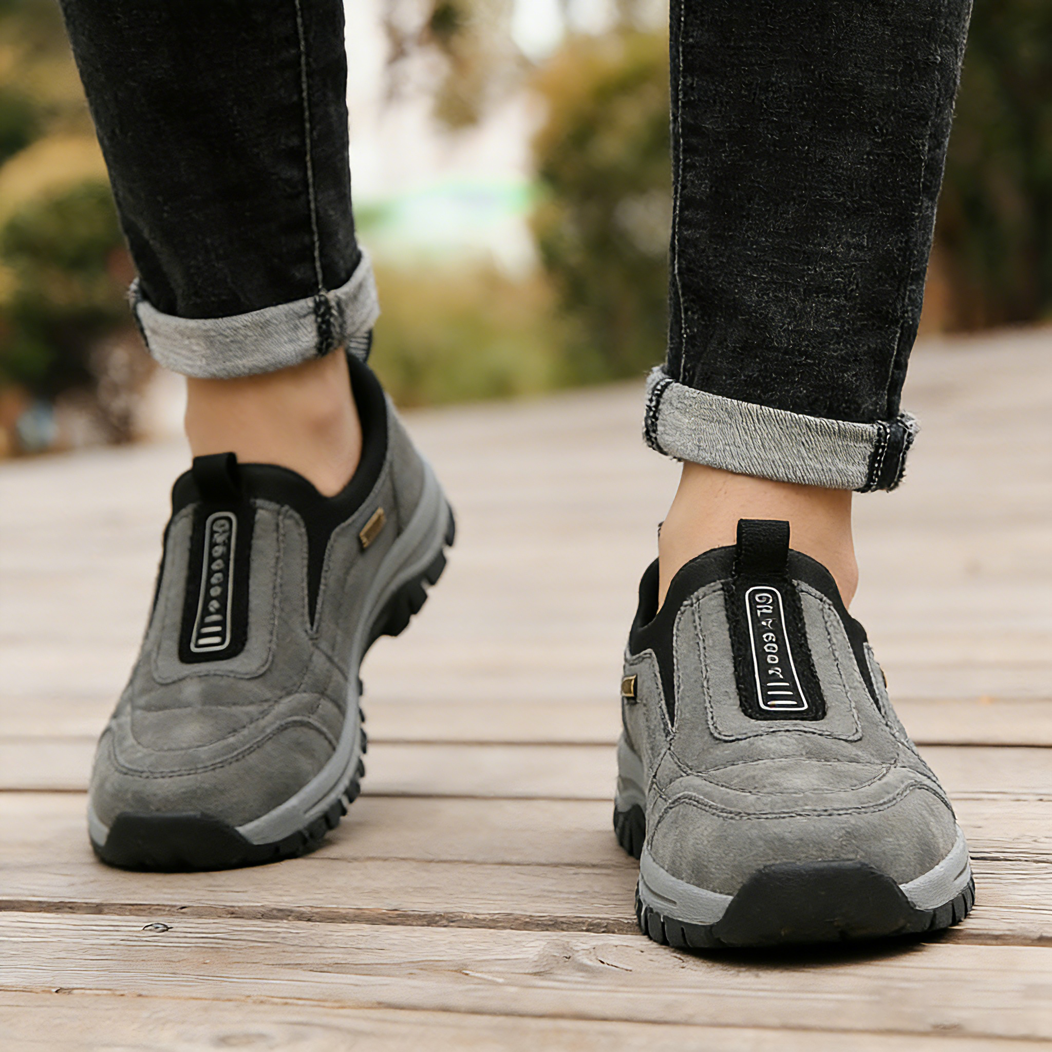 ✅Scarpe in pelle scamosciata di alta qualità🦶Alleviano il dolore e la fascite ai piedi - Impermeabili e antiscivolo🔴Scarpe ortopediche