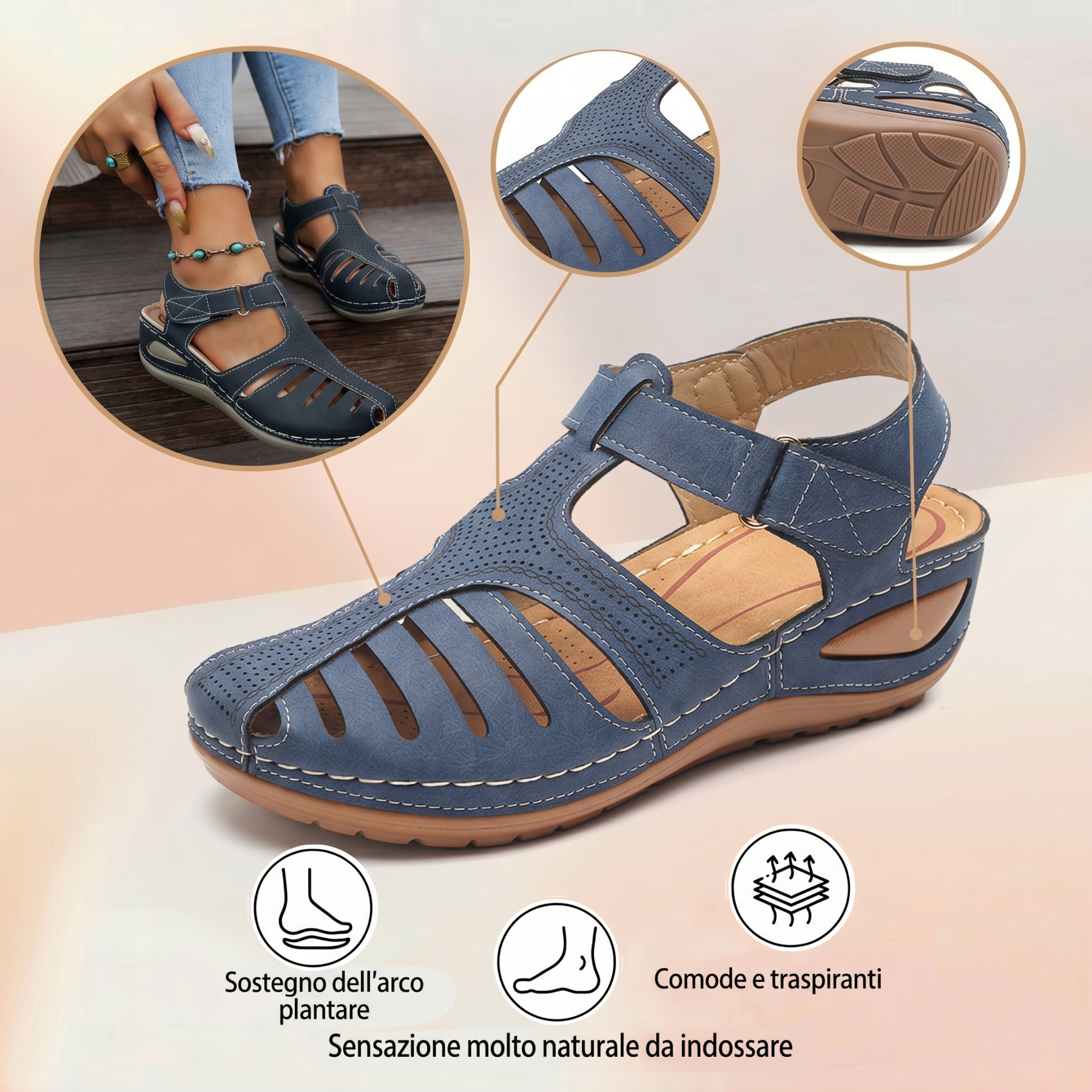 Le scarpe da spiaggia più comode del 2026 ⏰️ Non perderti l'offerta di oggi con il 50% di sconto! ✅ Sandali di alta qualità 🦶 Leggeri ed eleganti - Impermeabili e antiscivolo 🔴