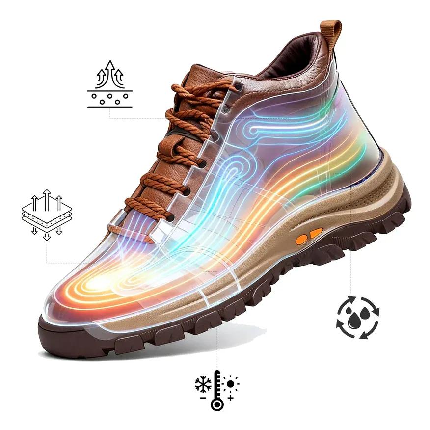 🎁Ultimo giorno per usufruire di uno sconto del 50%, non lasciartelo sfuggire! ⏰Realizzato in pelle di vitello australiana 🐂Supporto per il piede: allevia il dolore ✅Impermeabile e antiscivolo, comodo da indossare.