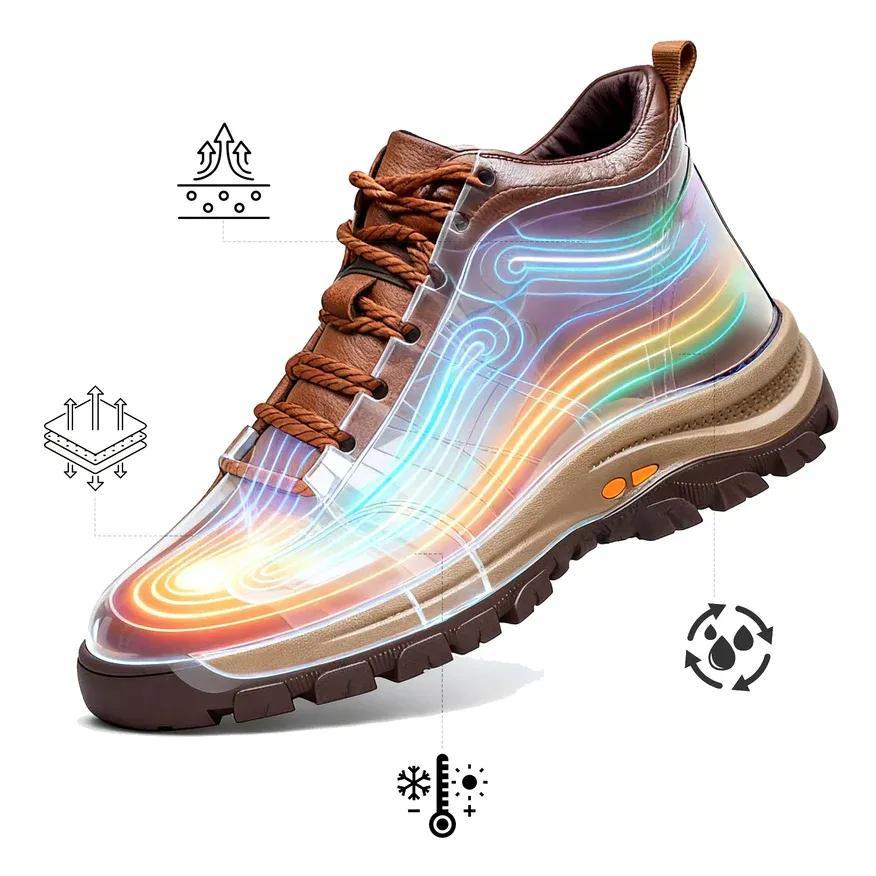 🎁Ultimo giorno per usufruire di uno sconto del 50%, non lasciartelo sfuggire! ⏰Realizzato in pelle di vitello australiana 🐂Supporto per il piede: allevia il dolore ✅Impermeabile e antiscivolo, comodo da indossare.