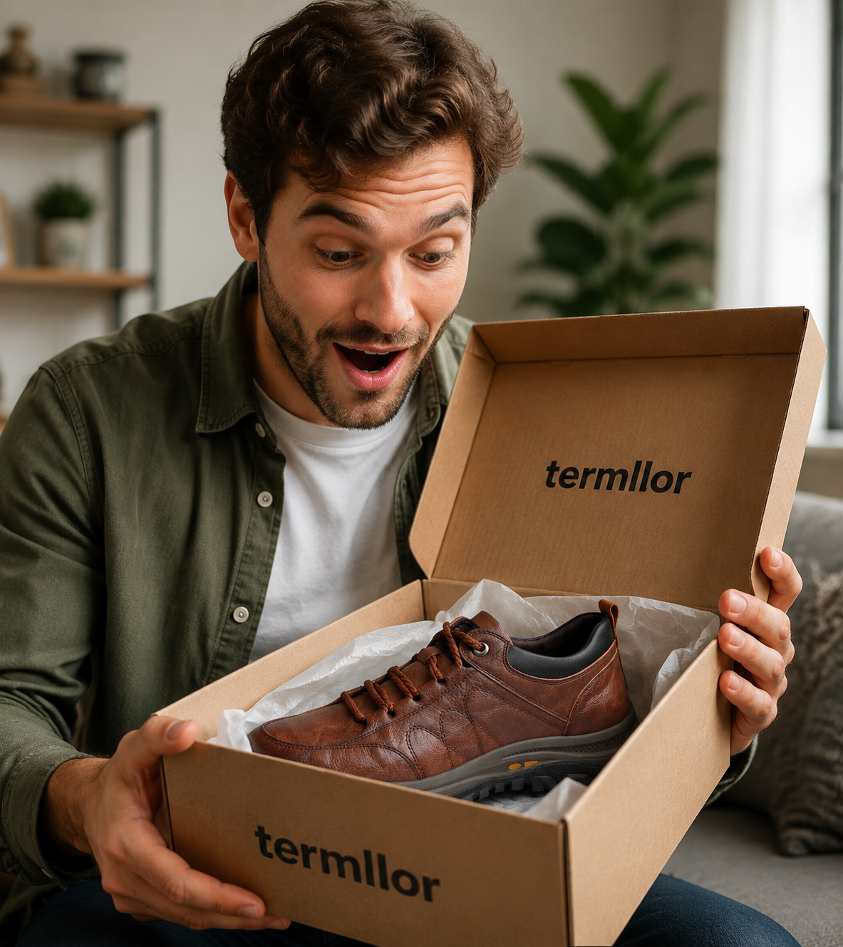🐂 Scarpe da uomo in pelle di vitello cucite a mano 👞 Disponibili in tutte le taglie, facili da indossare e togliere ✅ Calde, comode, impermeabili e antiscivolo