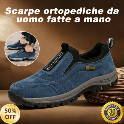 ✅Scarpe in pelle scamosciata di alta qualità🦶Alleviano il dolore e la fascite ai piedi - Impermeabili e antiscivolo🔴Scarpe ortopediche