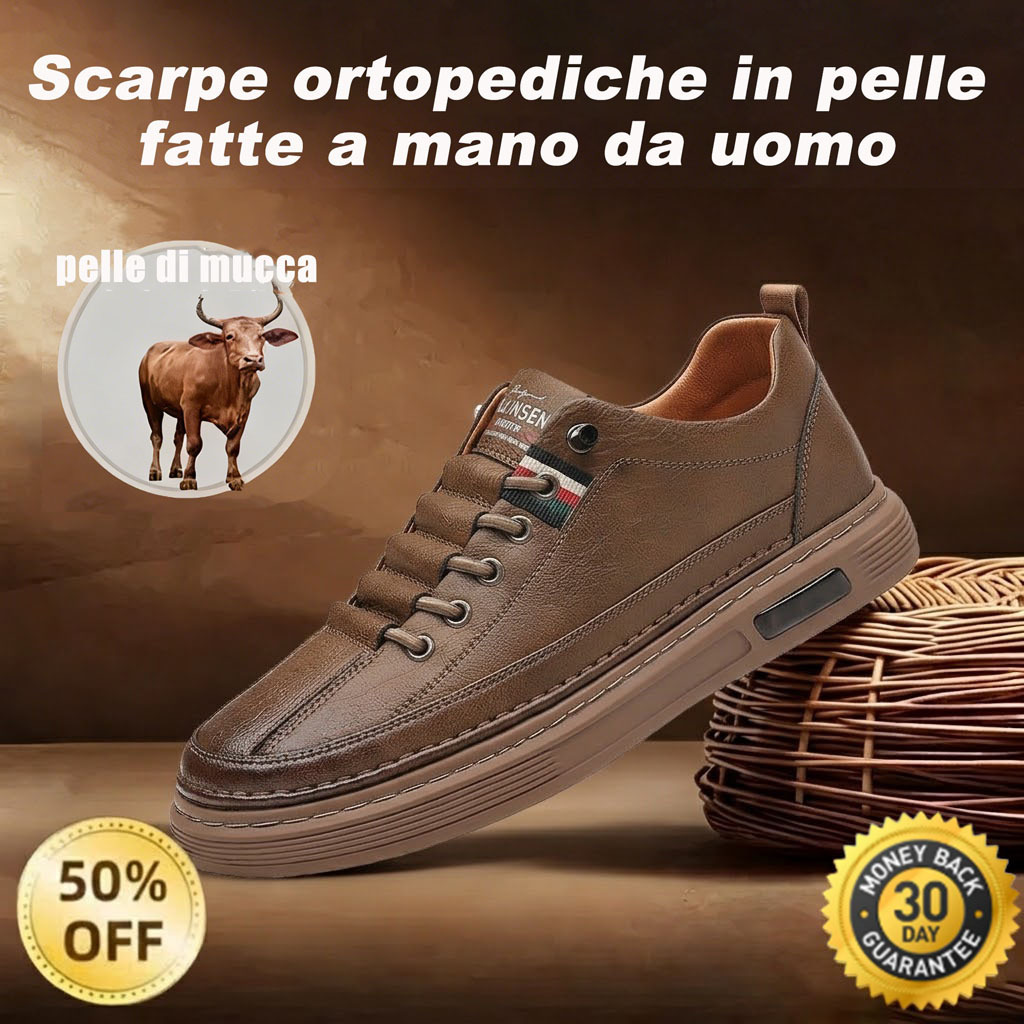 🎁Ultimo giorno per il 50% di sconto! Non perdete l'occasione! 🐂 Scarpe da uomo in pelle cucite a mano👞 Gamma completa di taglie, realizzate su misura ✅ Calde, comode, impermeabili e antiscivolo