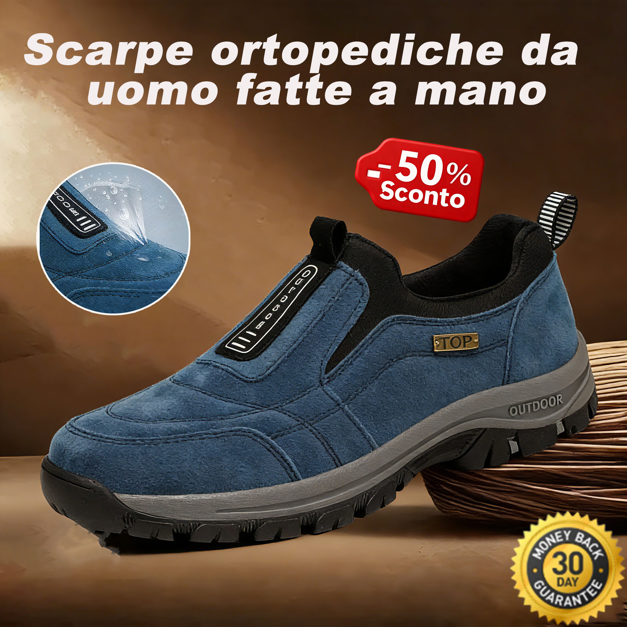 Scarpe ortopediche ItaliaFeet - Blu scuro