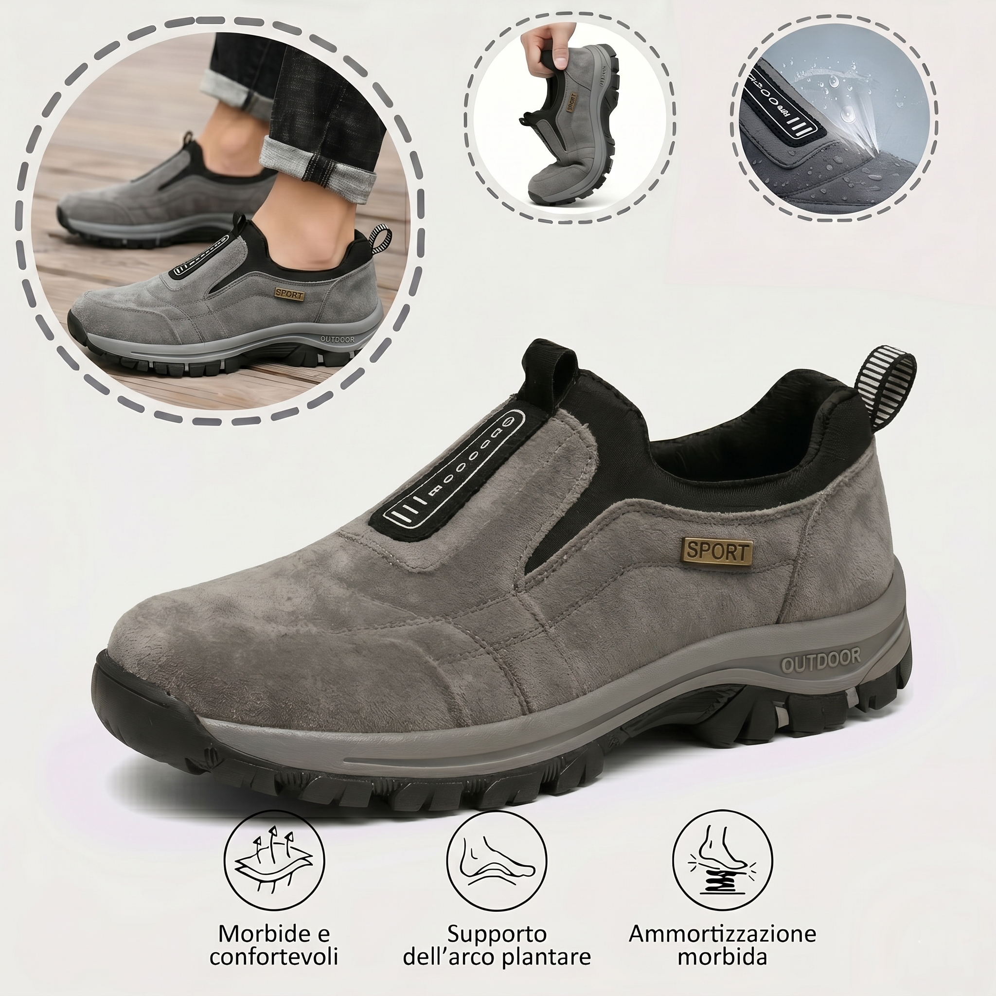🎁Ultimo giorno per usufruire dello sconto del 50%, non perderlo! ⏰Allevia il dolore ai piedi e la fascite - Scarpe ortopediche impermeabili e antiscivolo🔴