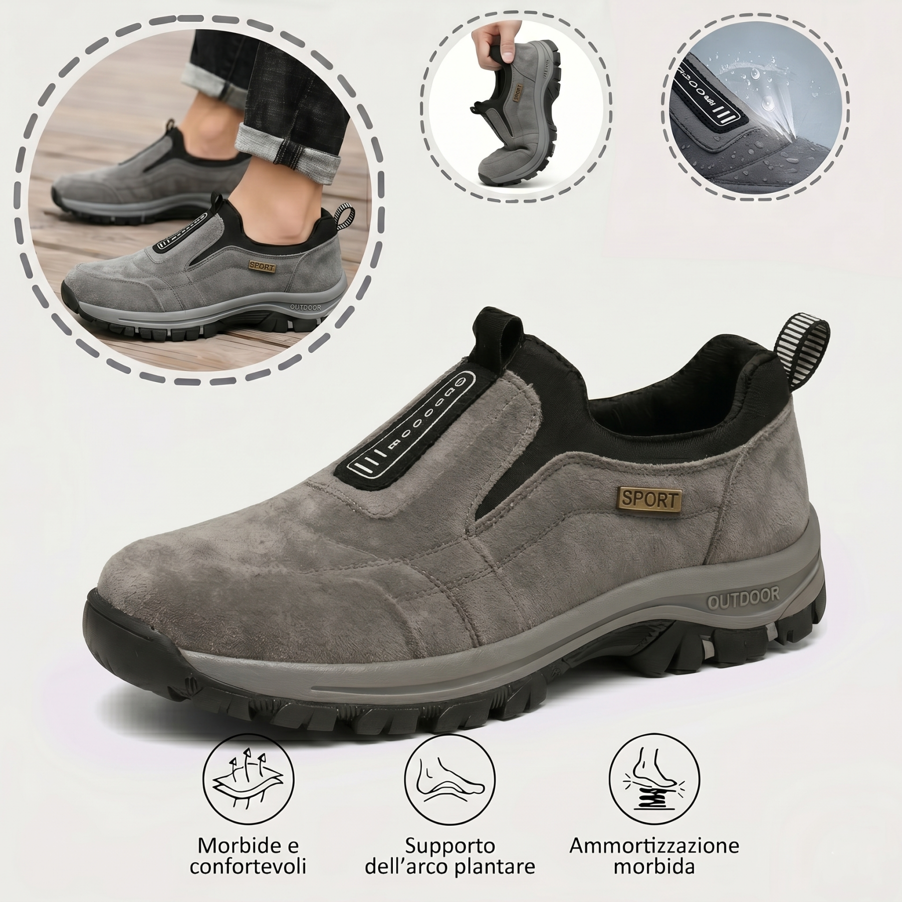 🎁Ultimo giorno per usufruire dello sconto del 50%, non perderlo! ⏰Allevia il dolore ai piedi e la fascite - Scarpe ortopediche impermeabili e antiscivolo🔴