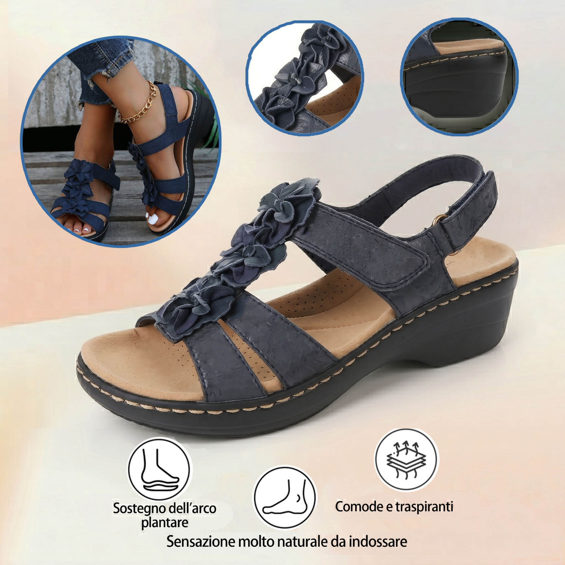 ✅Sandali di alta qualità🦶 Realizzati su misura per le donne - Impermeabili, antiscivolo🔴 Scarpe ortopediche