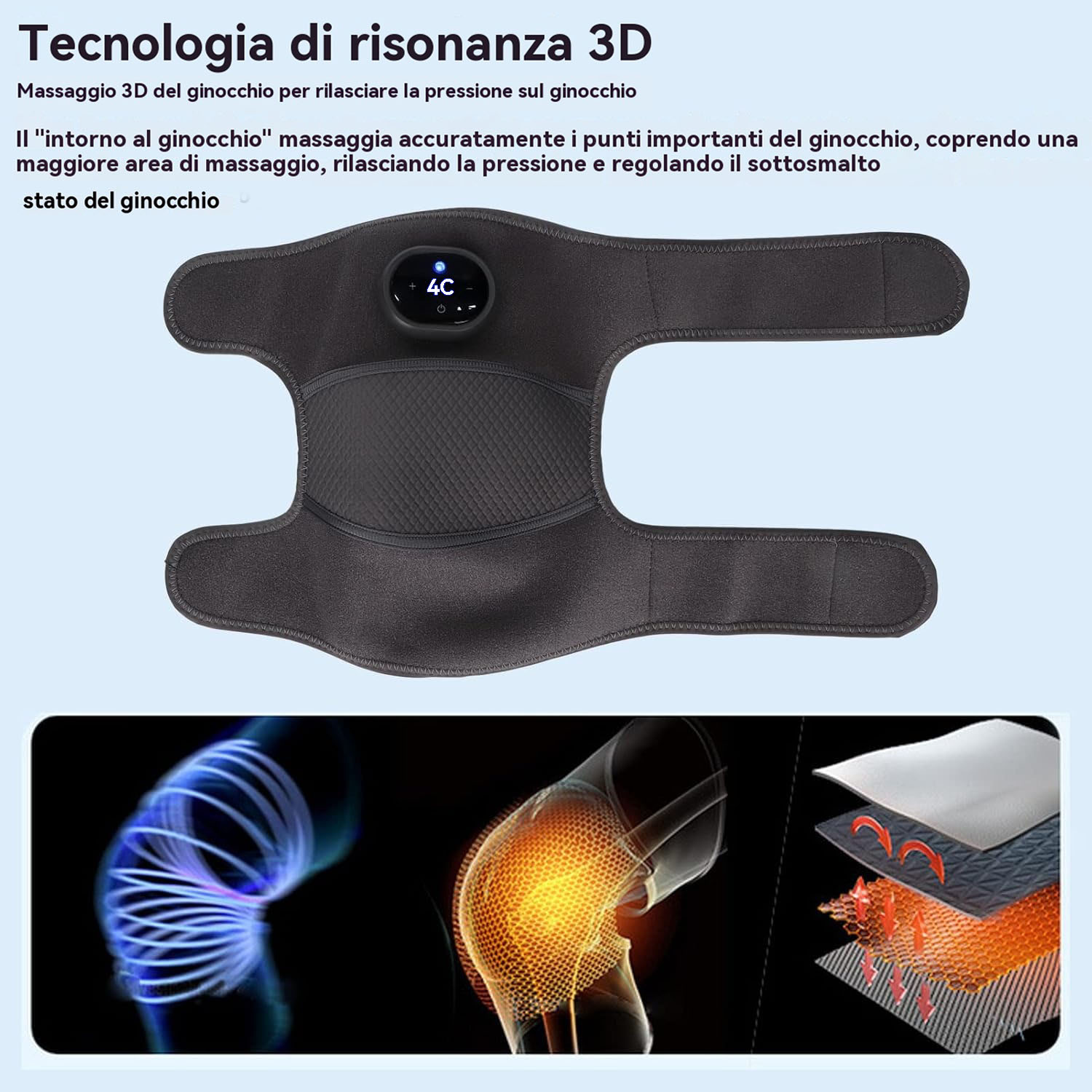 🔥 Massaggiatore per ginocchia 🦶 Riduce la necessità di un intervento chirurgico di sostituzione del ginocchio ✅ Funzionamento portatile, leggero e silenzioso