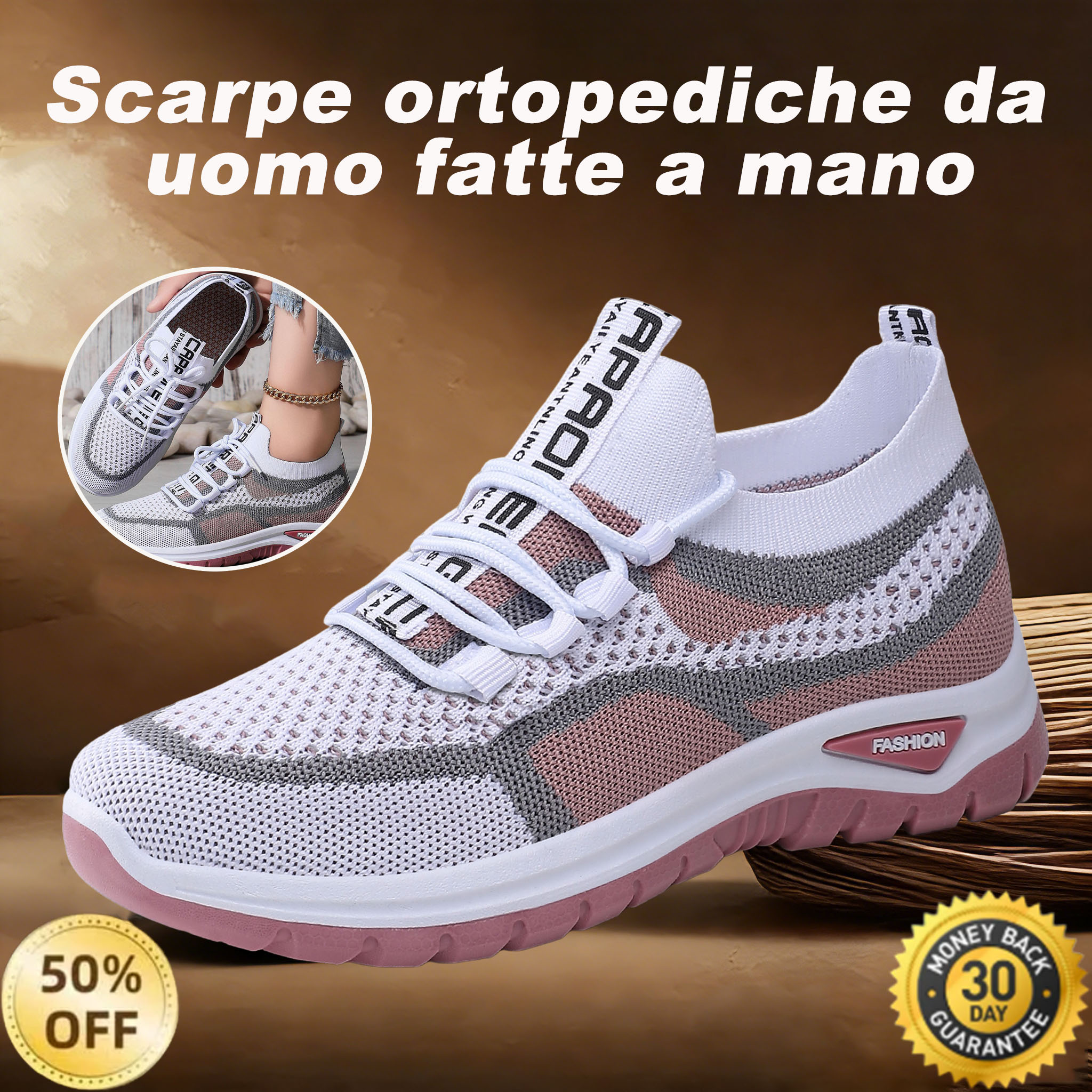 🎁Ultimo giorno per usufruire dello sconto del 50%, non perderlo! ⏰Allevia il dolore ai piedi e la fascite - Scarpe ortopediche impermeabili e antiscivolo🔴
