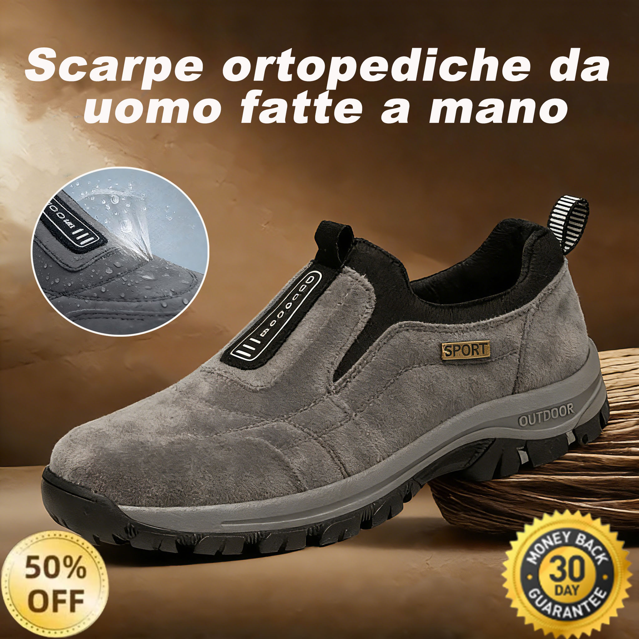 🎁Ultimo giorno per usufruire dello sconto del 50%, non perderlo! ⏰Allevia il dolore ai piedi e la fascite - Scarpe ortopediche impermeabili e antiscivolo🔴