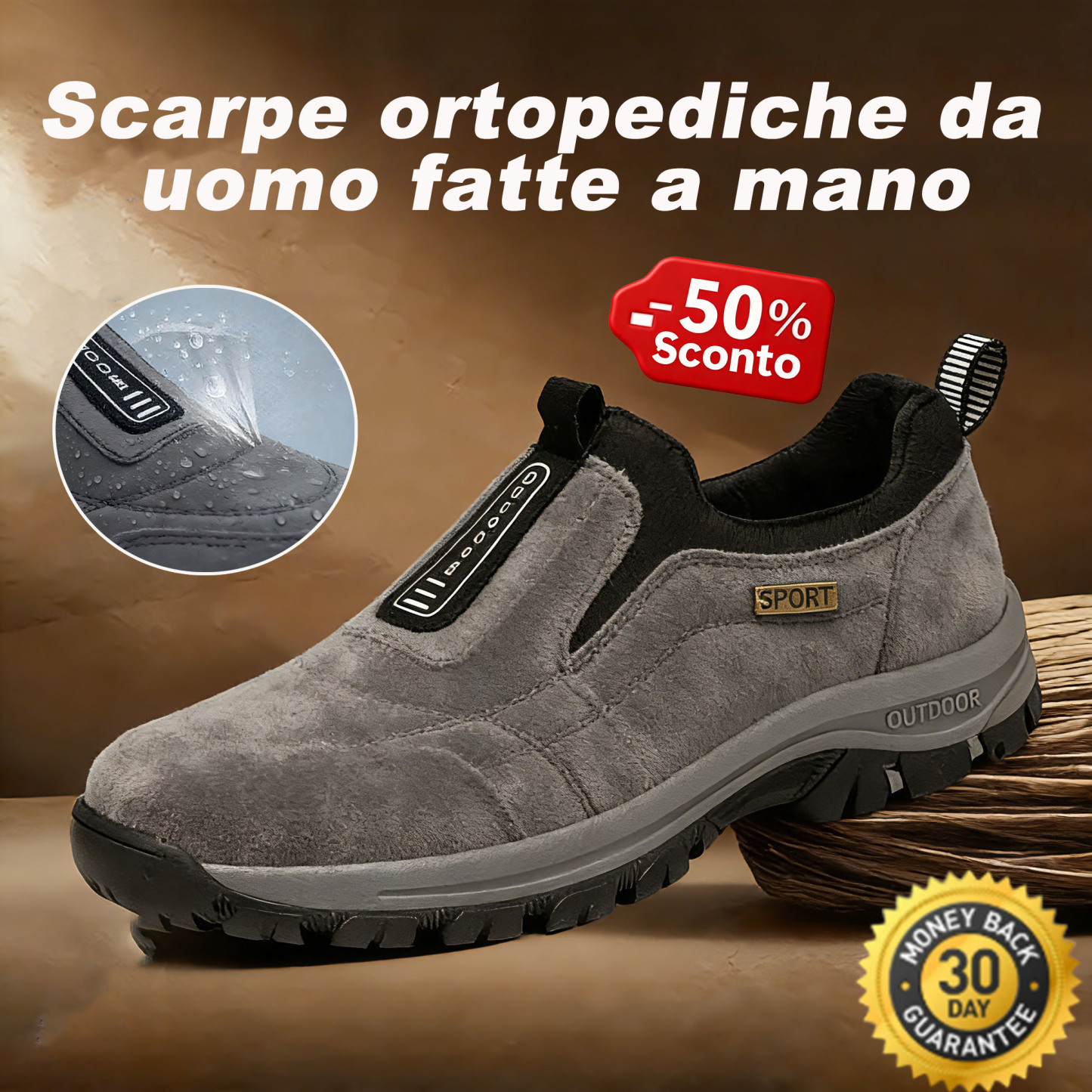 🎁Ultimo giorno per usufruire dello sconto del 50%, non perderlo! ⏰Allevia il dolore ai piedi e la fascite - Scarpe ortopediche impermeabili e antiscivolo🔴