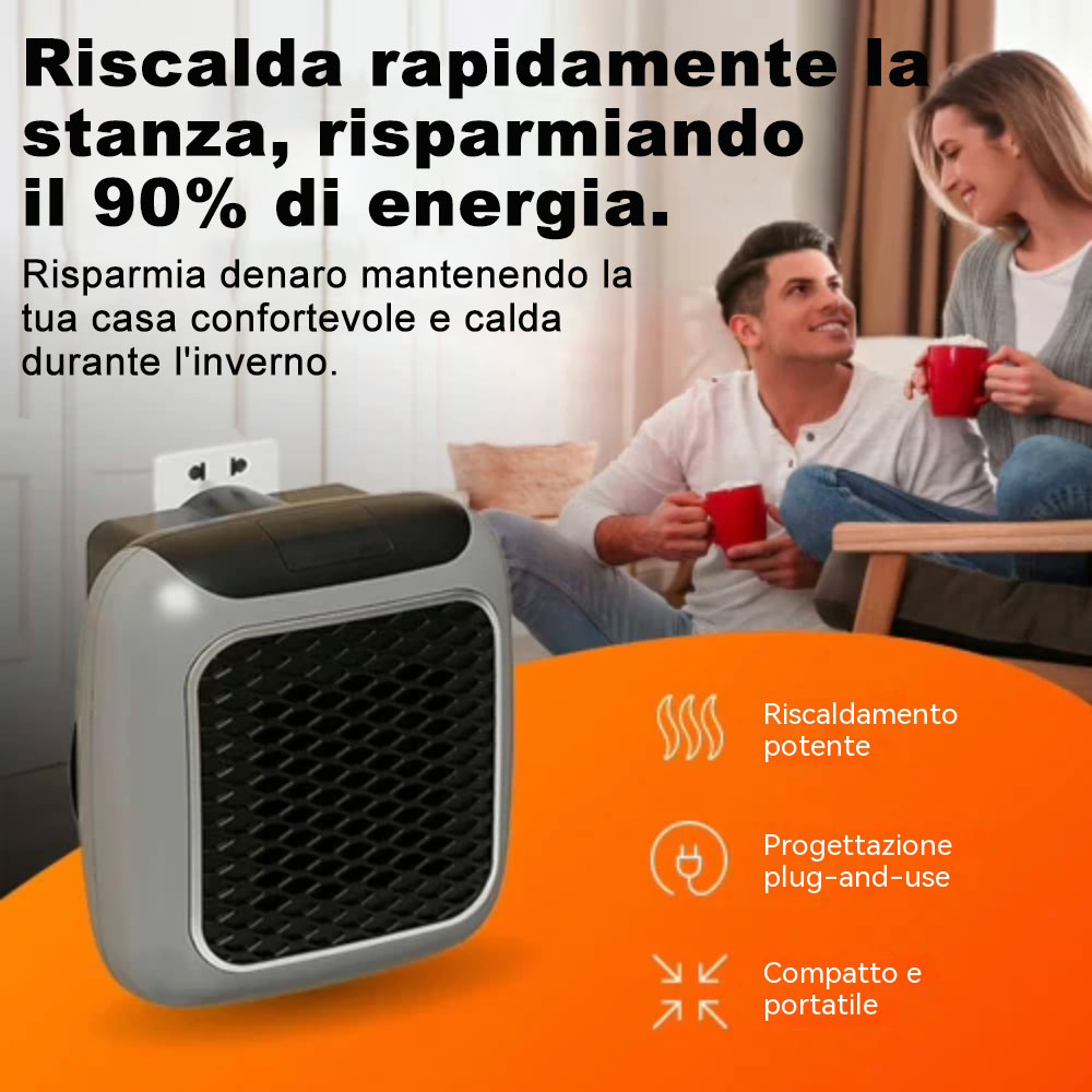 Mini riscaldatore ad alta tecnologia 2026: si riscalda rapidamente ed è adatto per l'uso in casa, in bagno, a parete e in ufficio.