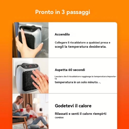 Mini riscaldatore ad alta tecnologia 2026: si riscalda rapidamente ed è adatto per l'uso in casa, in bagno, a parete e in ufficio.