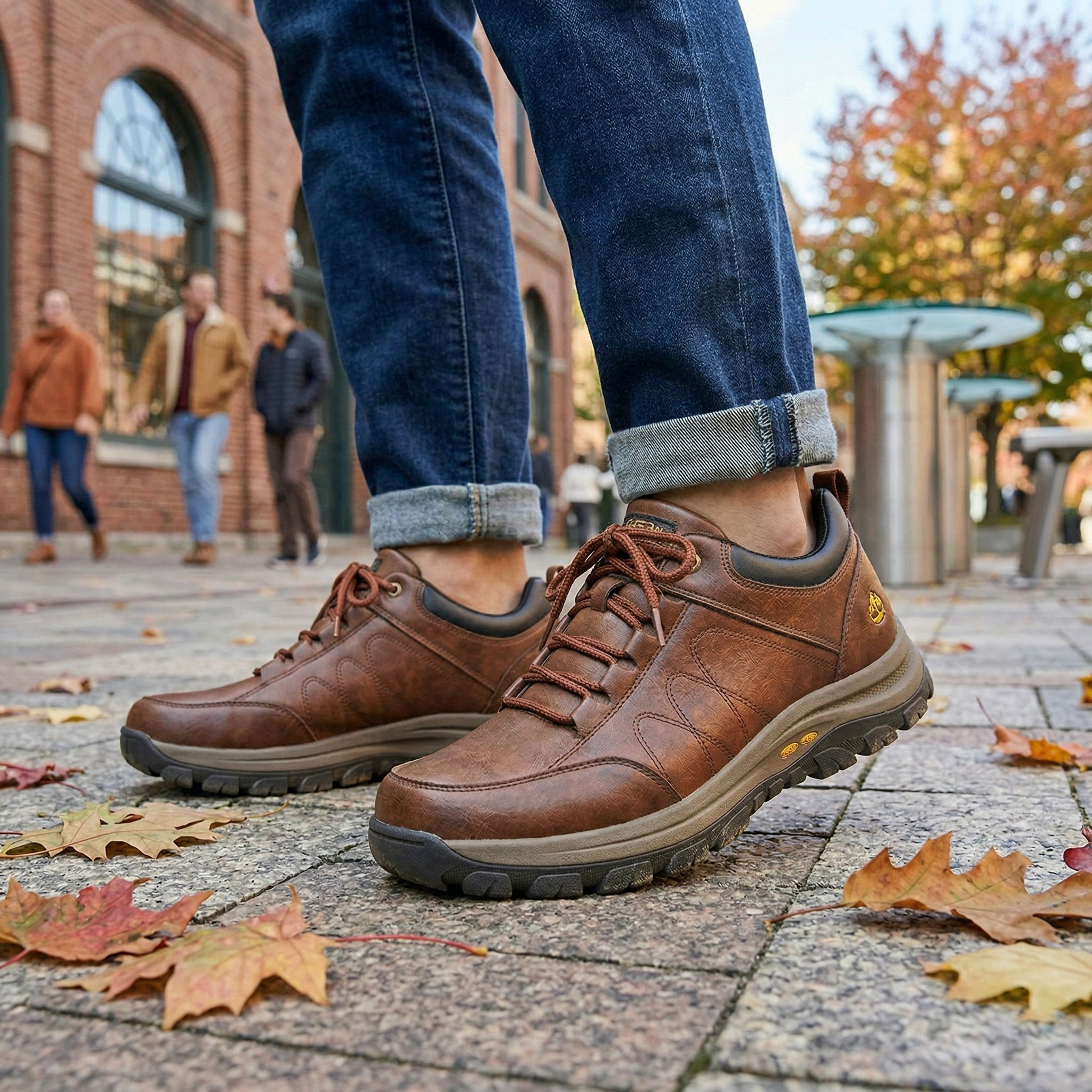 🐂 Scarpe da uomo in pelle di vitello cucite a mano 👞 Disponibili in tutte le taglie, facili da indossare e togliere ✅ Calde, comode, impermeabili e antiscivolo