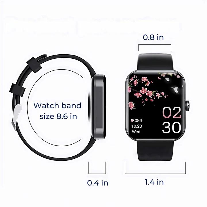 Orologio intelligente non invasivo, utilizzato per misurare il livello di zucchero nel sangue: monitoraggio in tempo reale, ✅️ monitoraggio delle tendenze, ⭕️ promemoria personalizzato