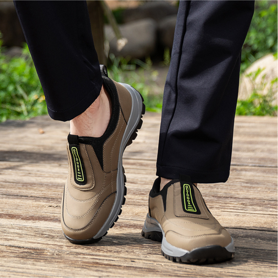 ✅Scarpe in pelle scamosciata di alta qualità🦶Alleviano il dolore e la fascite ai piedi - Impermeabili e antiscivolo🔴Scarpe ortopediche