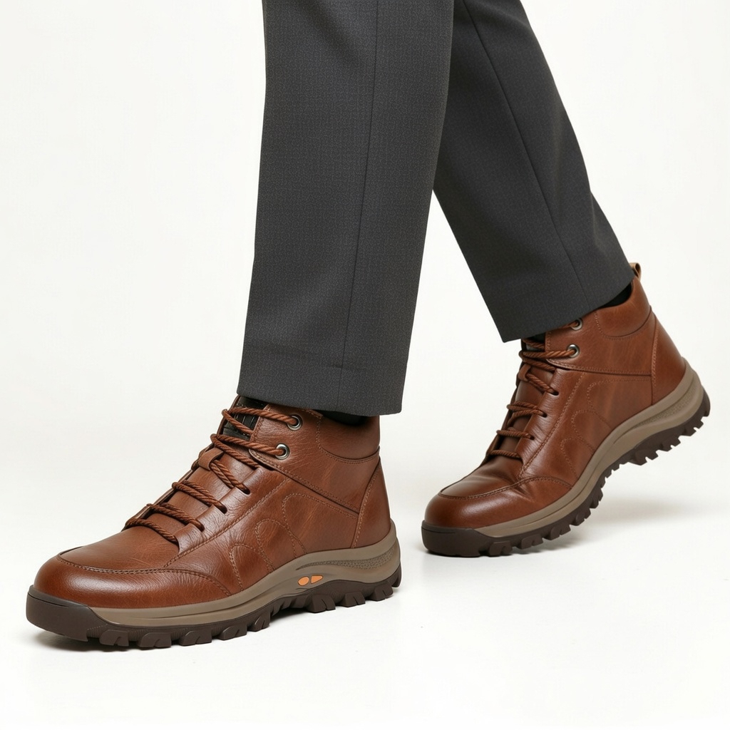 Scarpe da uomo in pelle di vitello cucite a mano 👞 Disponibili in tutte le taglie, con supporto plantare ✅ Calde, comode, impermeabili e antiscivolo