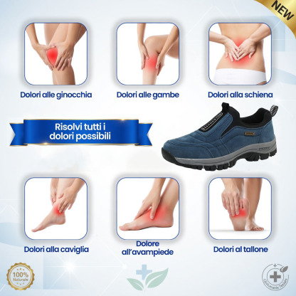 ✅Scarpe in pelle scamosciata di alta qualità🦶Alleviano il dolore e la fascite ai piedi - Impermeabili e antiscivolo🔴Scarpe ortopediche