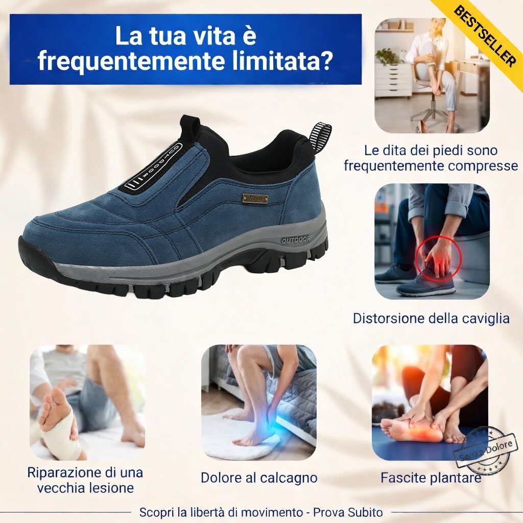 🎁Ultimo giorno per usufruire dello sconto del 50%, non perderlo! ⏰Allevia il dolore ai piedi e la fascite - Scarpe ortopediche impermeabili e antiscivolo🔴