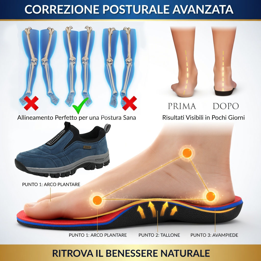 ✅Scarpe in pelle scamosciata di alta qualità🦶Alleviano il dolore e la fascite ai piedi - Impermeabili e antiscivolo🔴Scarpe ortopediche