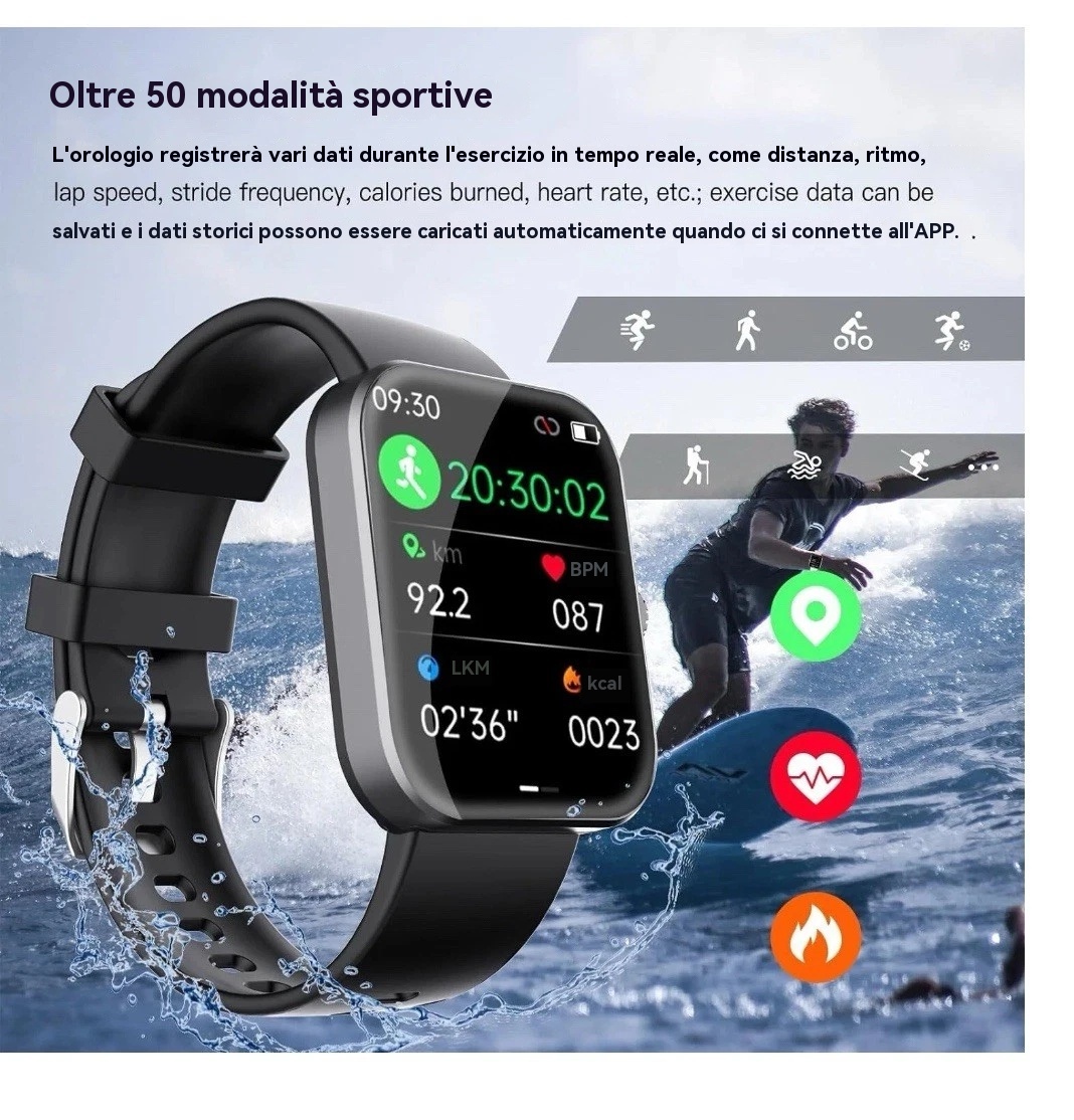 Orologio intelligente non invasivo, utilizzato per misurare il livello di zucchero nel sangue: monitoraggio in tempo reale, ✅️ monitoraggio delle tendenze, ⭕️ promemoria personalizzato