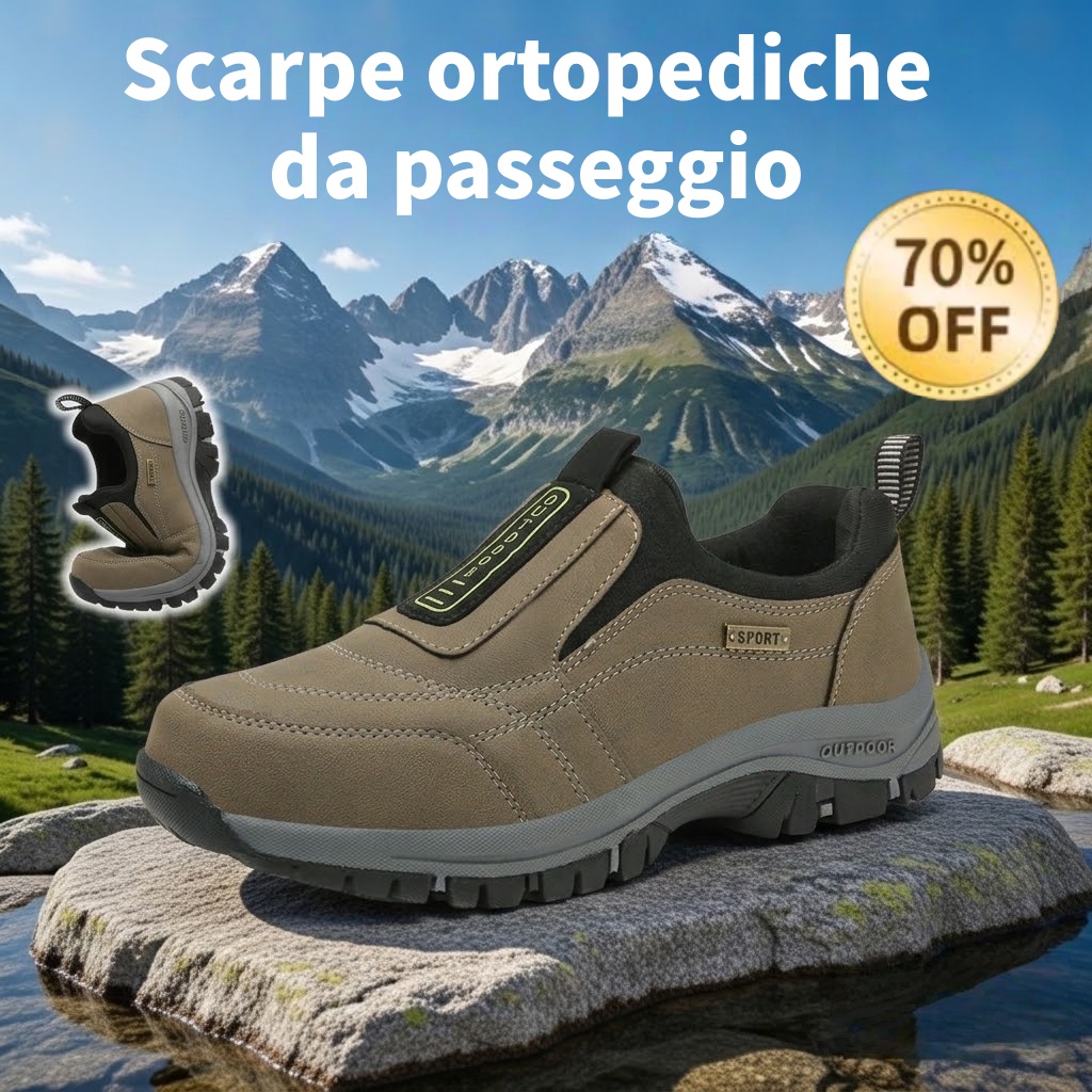 🎁Offerta speciale con sconto del 30%🐂 Scarpe da passeggio da uomo, cucite a mano in pelle di alce👟, impermeabili e antiscivolo✅, supporto dell'arco plantare - camminata confortevole.