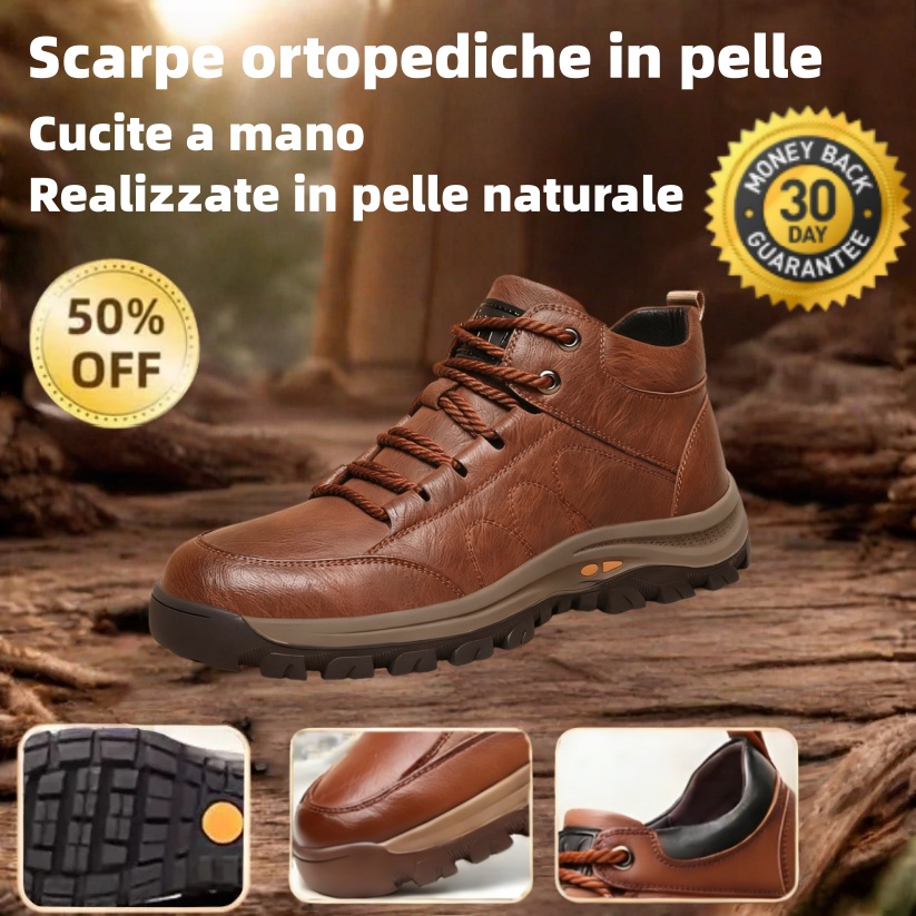 🎁 Offerta Speciale a Metà Prezzo | Scarpe Ortopediche da Uomo in Pelle 👞 Ammortizzanti e Antipressione • Stabili e Antiscivolo • Comfort per Tutta la Giornata
