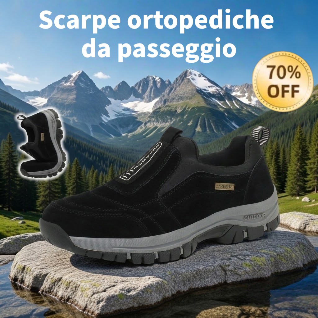 🎁Offerta speciale con sconto del 30%🐂 Scarpe da passeggio da uomo, cucite a mano in pelle di alce👟, impermeabili e antiscivolo✅, supporto dell'arco plantare - camminata confortevole.