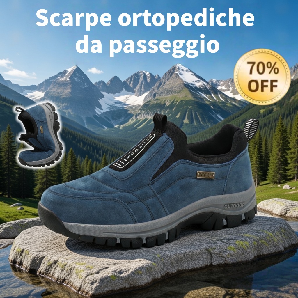 🎁Offerta speciale con sconto del 30%🐂 Scarpe da passeggio da uomo, cucite a mano in pelle di alce👟, impermeabili e antiscivolo✅, supporto dell'arco plantare - camminata confortevole.