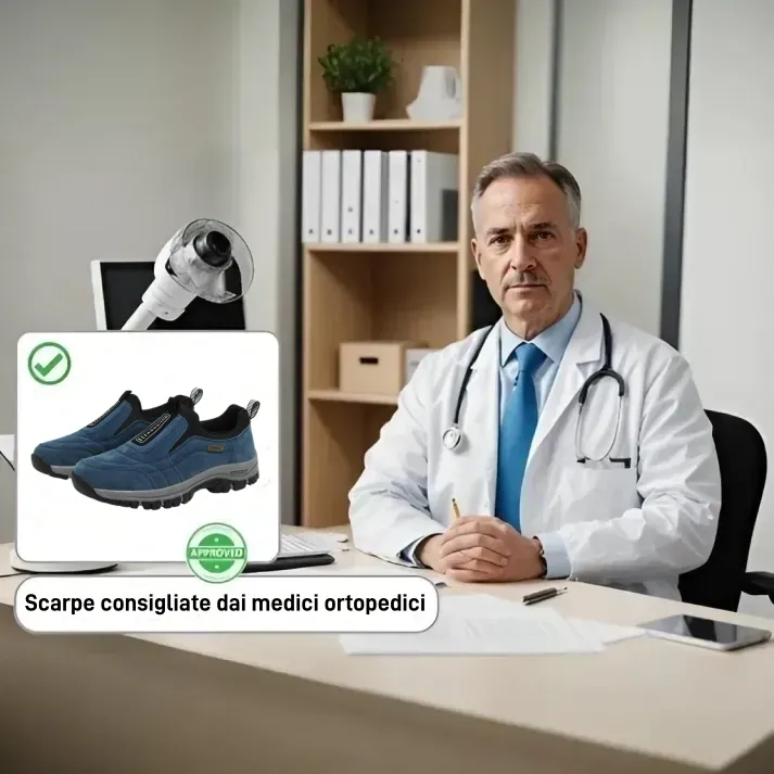 🎁Offerta speciale con sconto del 50%🎁Scarpe da passeggio da uomo, cucite a mano in pelle di alce👟 impermeabili e antiscivolo✅ supporto dell'arco plantare - camminata confortevole.