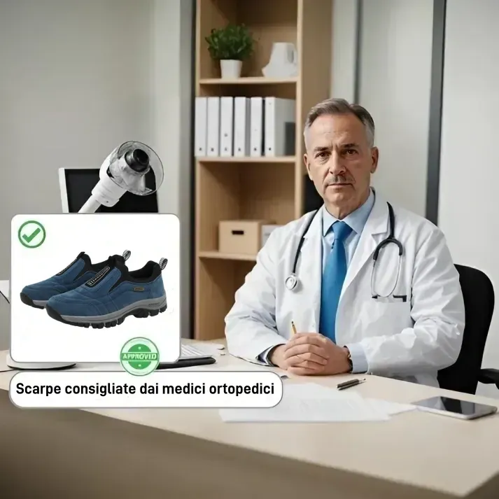 🎁Offerta speciale con sconto del 50%🎁Scarpe da passeggio da uomo, cucite a mano in pelle di alce👟 impermeabili e antiscivolo✅ supporto dell'arco plantare - camminata confortevole.