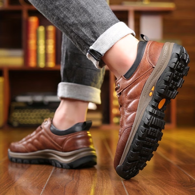 🎁Offerta a tempo limitato🐂 Scarpe ortopediche da uomo, realizzate in pelle di vitello australiana👞 cucite a mano, impermeabili e antiscivolo✅ supporto dell'arco plantare - camminata confortevole