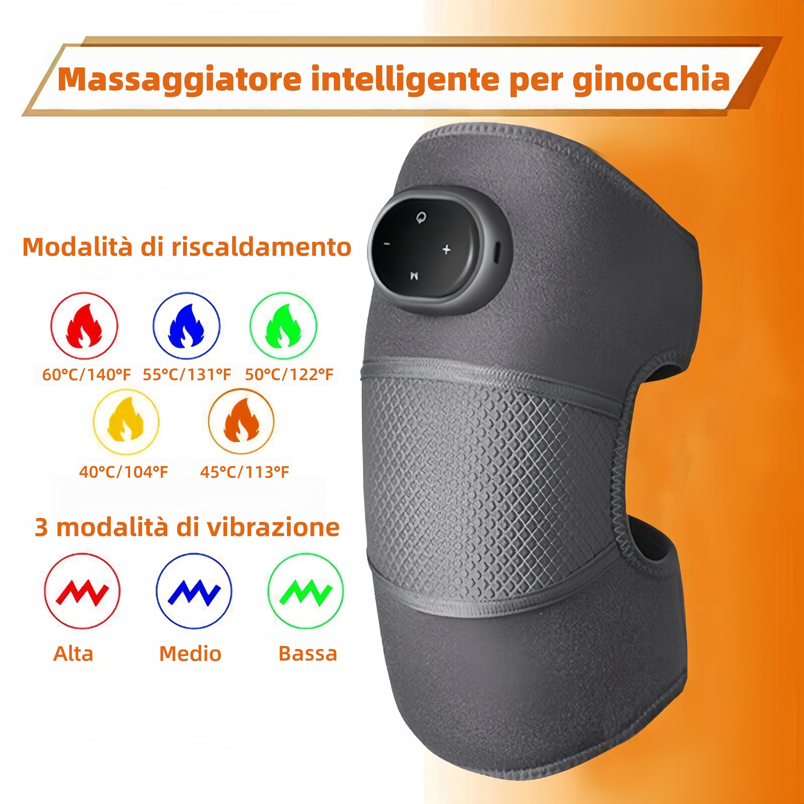 🦵 Massaggiatore per ginocchia con funzione di riscaldamento 🔥 Sconto del 50% | Controllo intelligente della temperatura | Adatto a più punti di agopuntura ✨