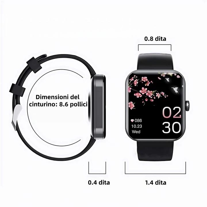🔥50% di sconto ⌚ Smartwatch per la salute | Frequenza cardiaca • SpO₂ • Pressione sanguigna • Temperatura | Leggero e comodo