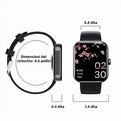 🔥50% di sconto ⌚ Smartwatch per la salute | Frequenza cardiaca • SpO₂ • Pressione sanguigna • Temperatura | Leggero e comodo