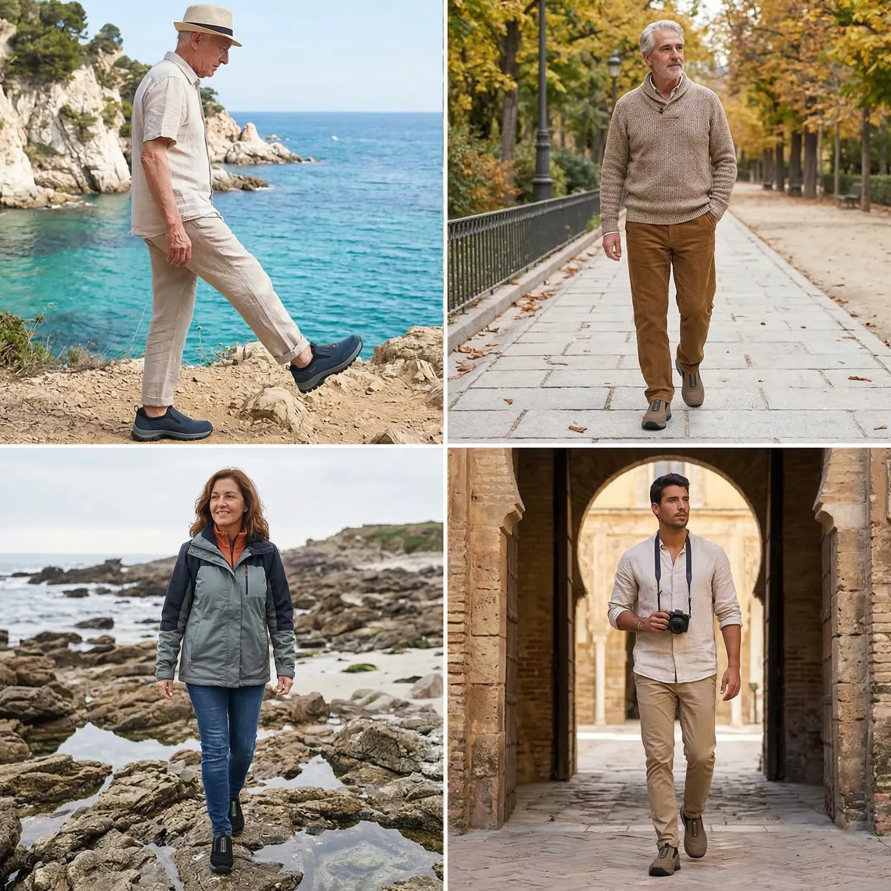 ⏰ Sconto del 30% oggi – Non perdete l'occasione! 🎁 Scarpe da passeggio da uomo in pelle di cervo cucite a mano 👟 Impermeabili e antiscivolo ✅ Supporto per l'arco plantare ✅ Comode da indossare