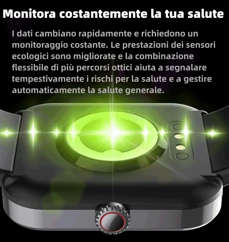 🔥50% di sconto ⌚ Smartwatch per la salute | Frequenza cardiaca • SpO₂ • Pressione sanguigna • Temperatura | Leggero e comodo